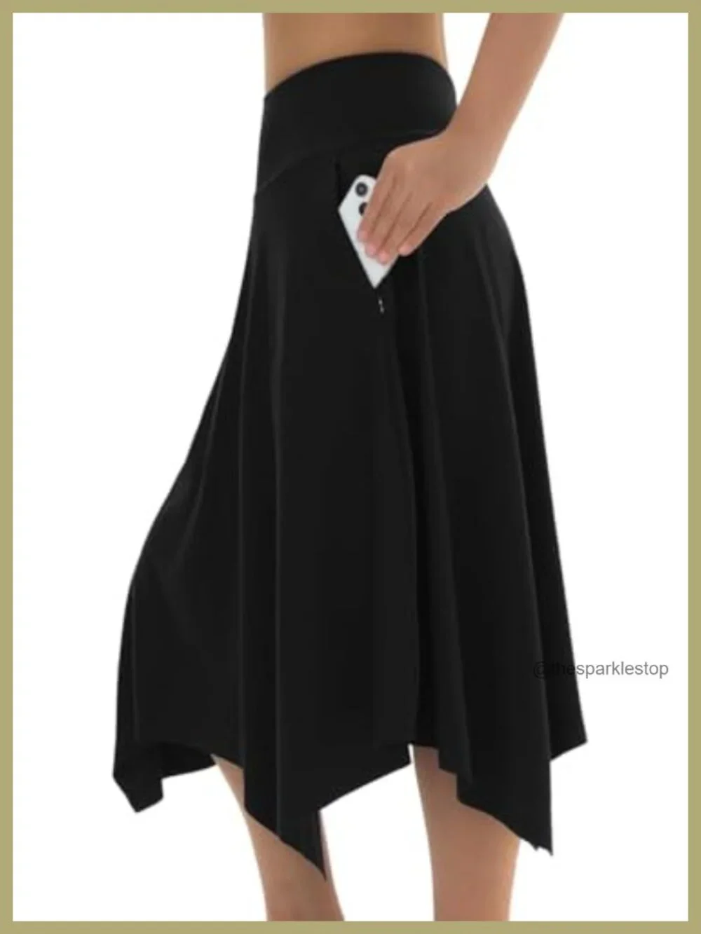 Women's High Waisted Knee Length Skorts with Pockets - 4-Way Stretch Golf